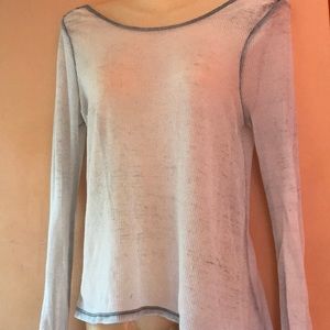 Long sleeve distressed long sleeve